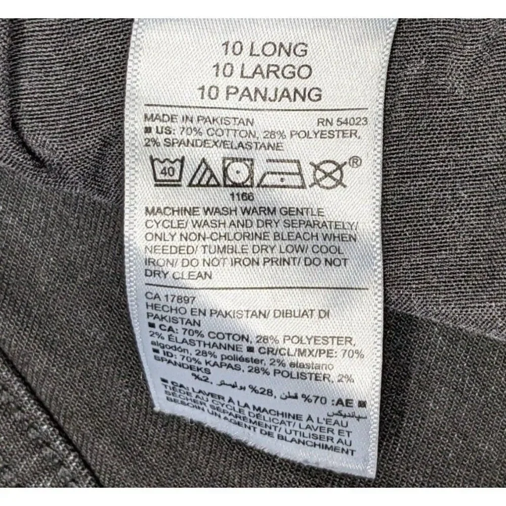 (3/$35) Old Navy Size 10 Long Pop Icon‎ Skinny Mid Rise Distressed Black Jeans